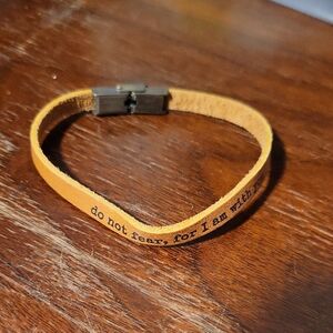Engraved Leather Bracelet